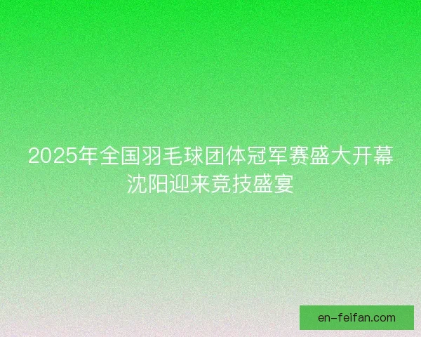 2025年全国羽毛球团体冠军赛盛大开幕沈阳迎来竞技盛宴
